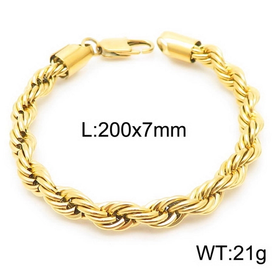 Elegant Simple Style Streetwear Twist 304 Stainless Steel 18K Gold Plated Unisex Bracelets