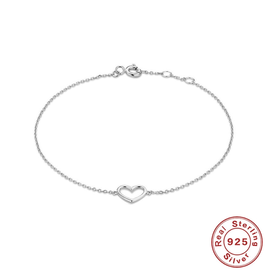 925 Sterling Silver cable chain Bracelets Simple Style