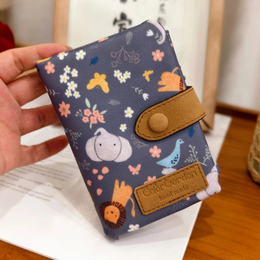 Women's Animal Flower Pu Leather Hidden Buckle Wallets