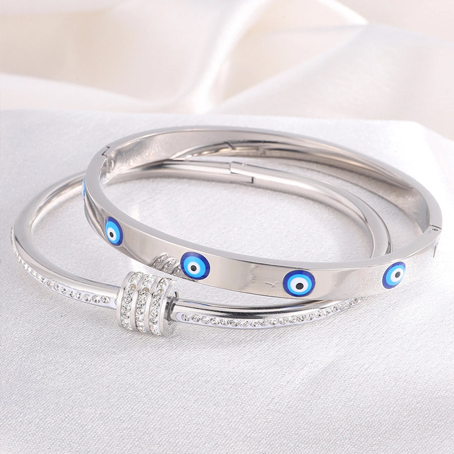 Elegant French Style Classic Style Eye 304 Stainless Steel Bangle In Bulk