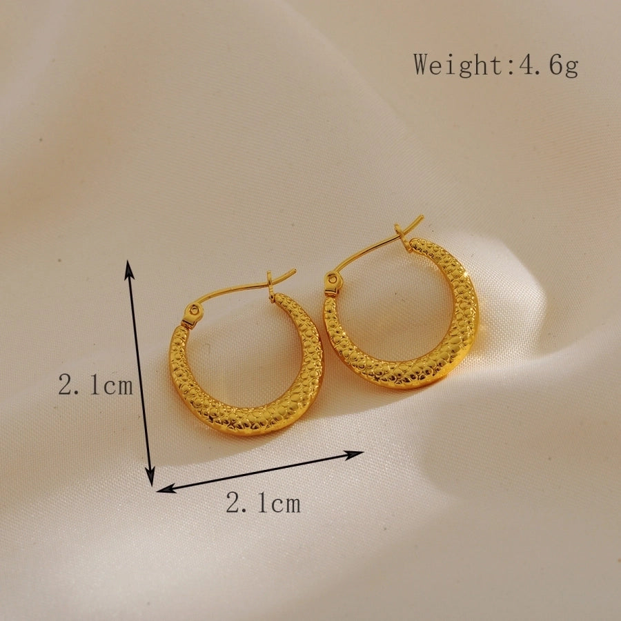 1 Pair Elegant Glam Luxurious Solid Color Plating 304 Stainless Steel 18K Gold Plated Ear Studs