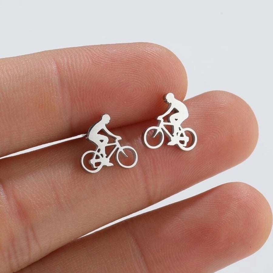 Fashion Geometric Plating 201 Stainless Steel No Inlaid 18K Gold Plated Ear Studs