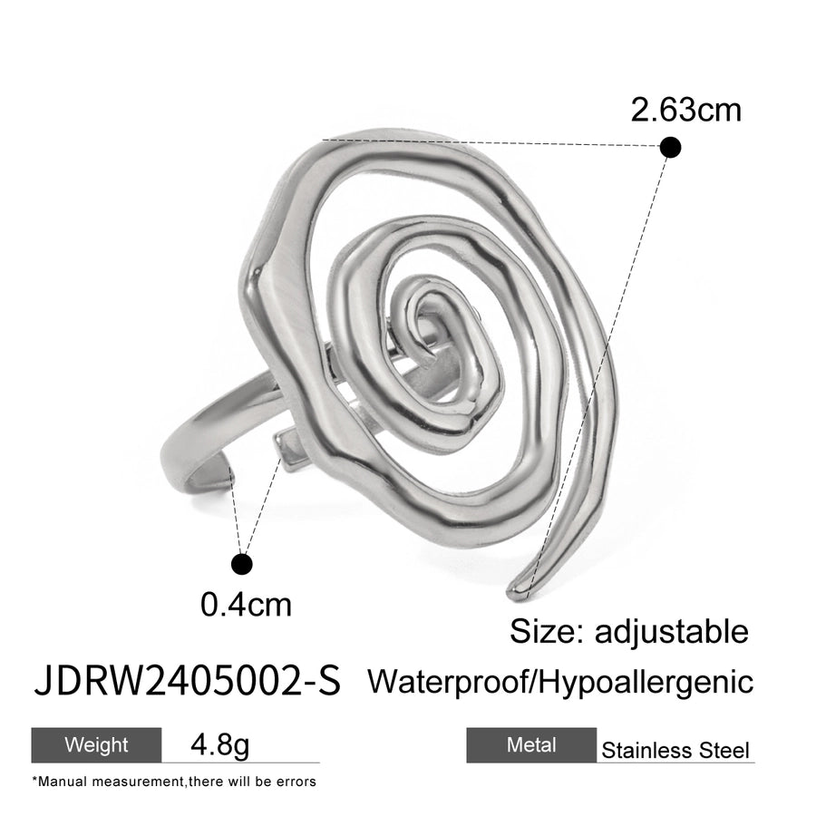 1 Pair Simple Style Classic Style Spiral Plating 304 Stainless Steel 18K Gold Plated Ear Studs