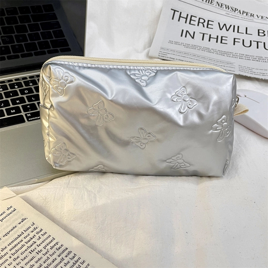 Streetwear Solid Color pu Square Makeup Bags