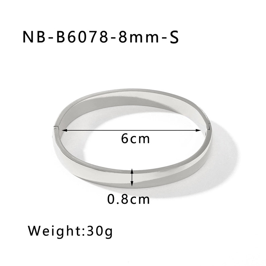 IG Style Simple Style Geometric 304 Stainless Steel Bangle In Bulk