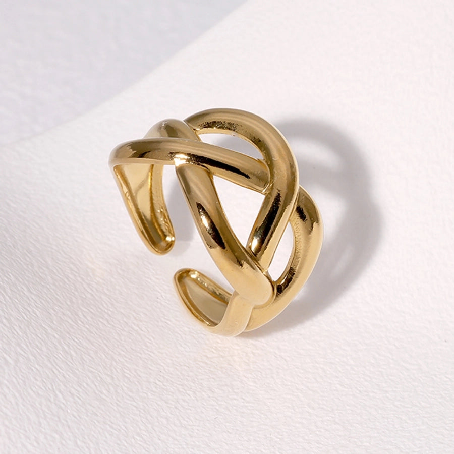 Jewelry IG Style Modern Style Simple Style Geometric Lines 304 Stainless Steel 18K Gold Plated Open Rings