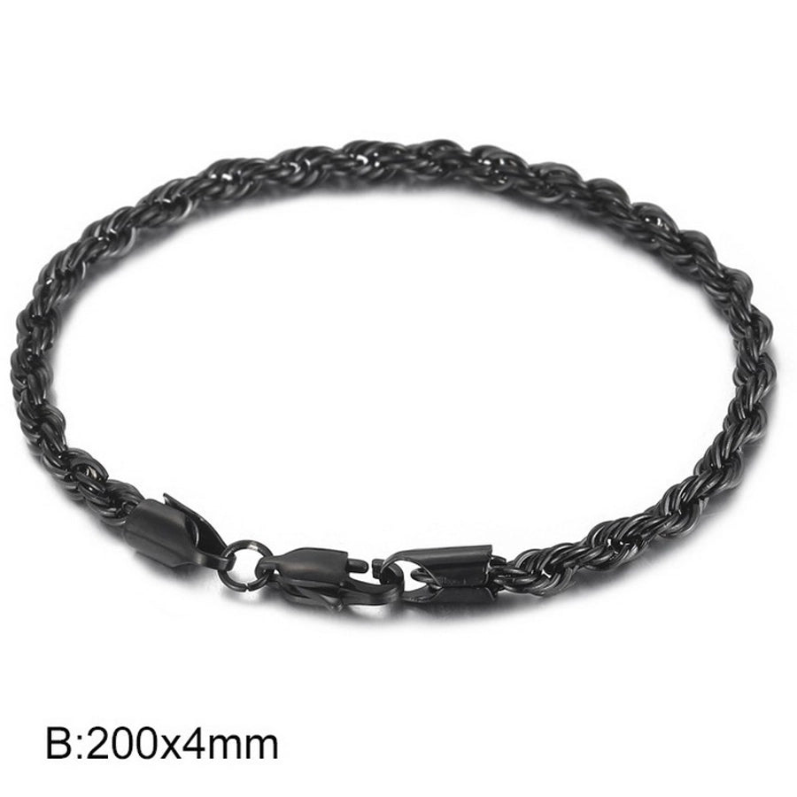 Elegant Simple Style Streetwear Twist 304 Stainless Steel 18K Gold Plated Unisex Bracelets