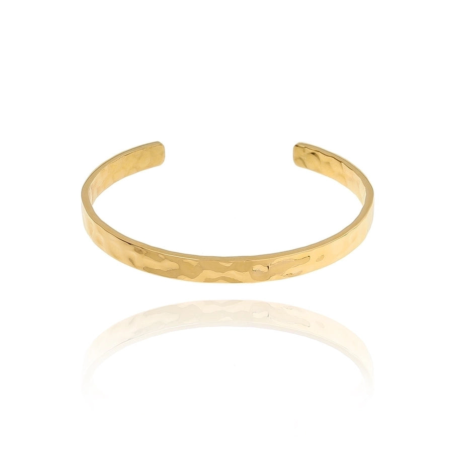 Fashion Geometric 304 Stainless Steel 18K Gold Plated Bangle In Bulk