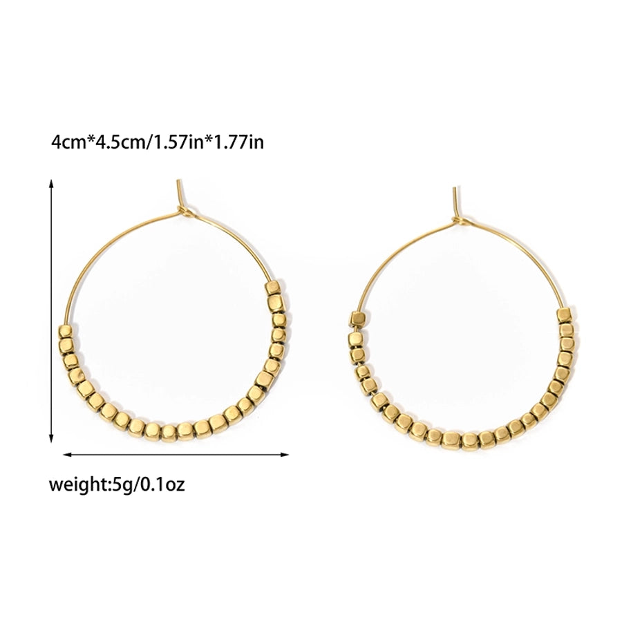 1 Pair Simple Style Commute Eight awn star 304 Stainless Steel 14K Gold Plated Earrings - CEJEW