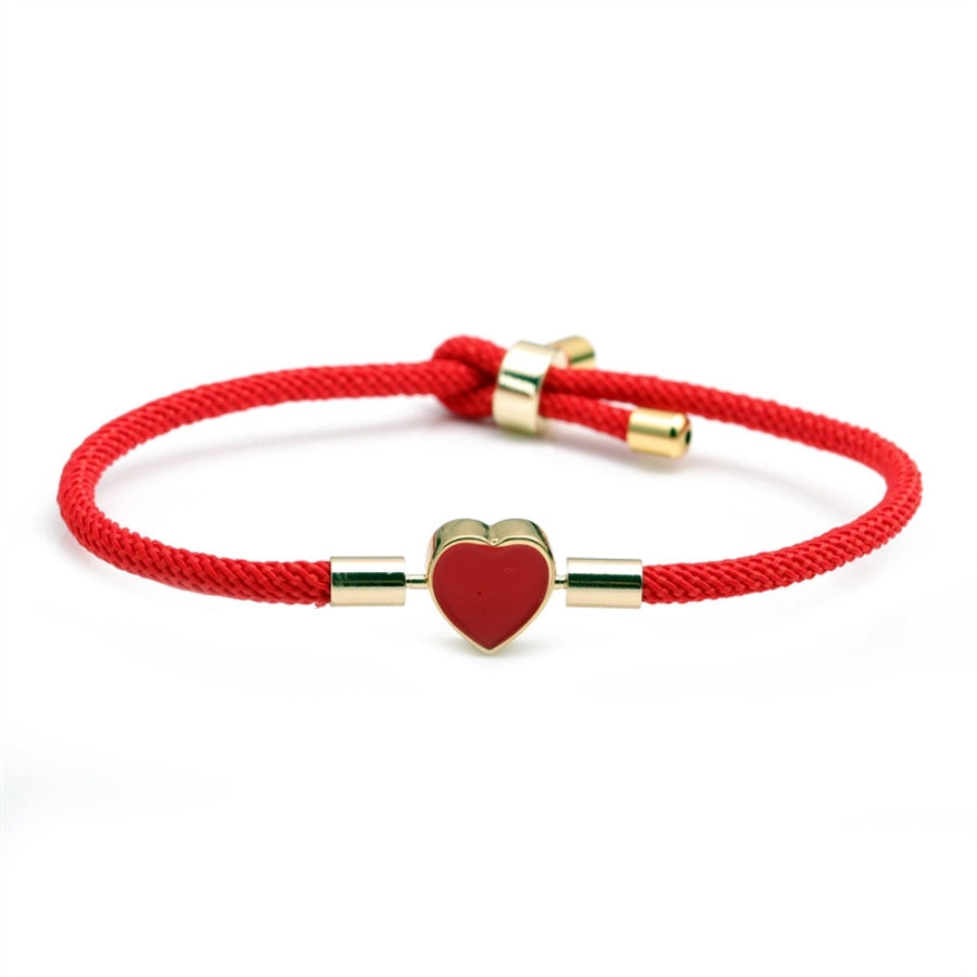 fashion color retractable adjustable basic red milan rope women's diy copper bracelet