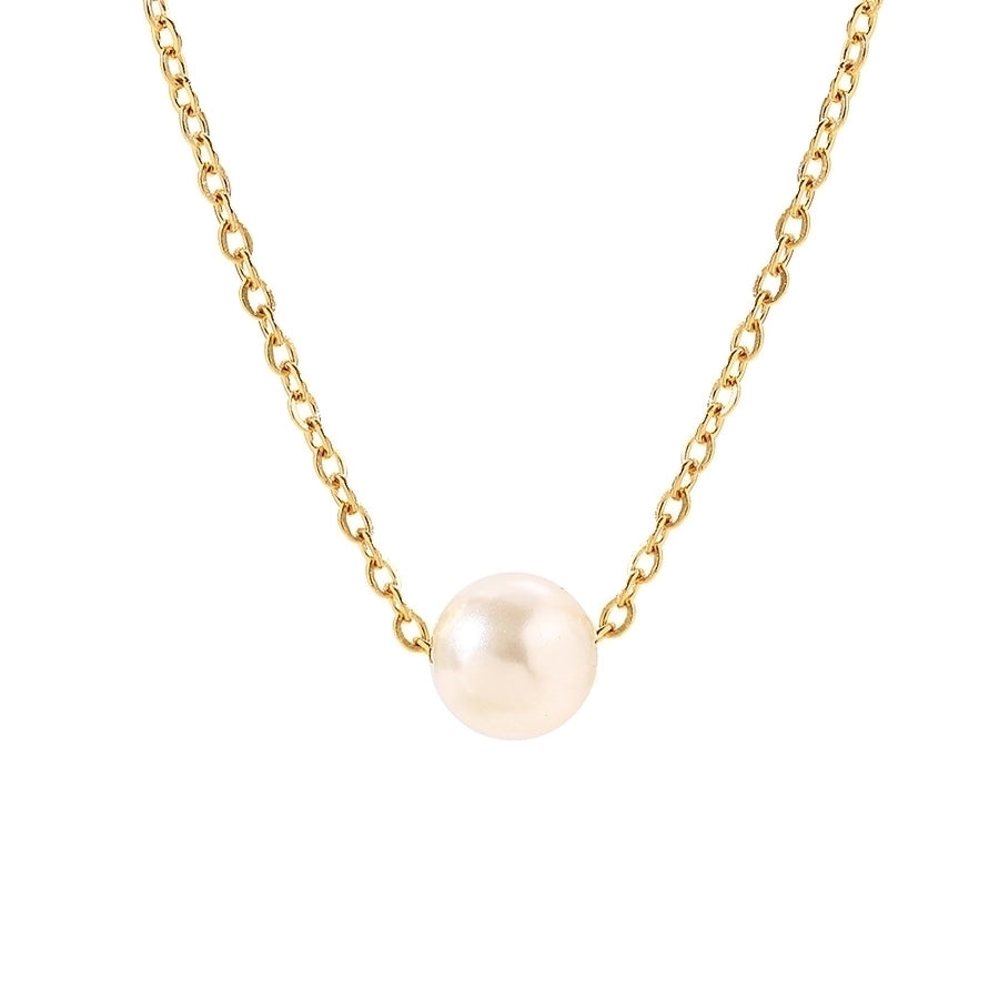 Jewelry Casual Simple Style Geometric 304 Stainless Steel Imitation Pearl Stainless Steel Necklaces