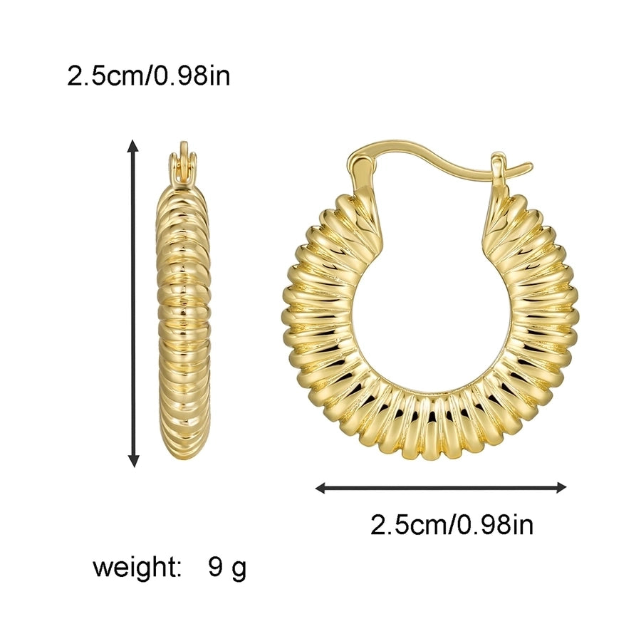 1 Pair Simple Style Classic Style Solid Color Plating Brass 18K Gold Plated Earrings