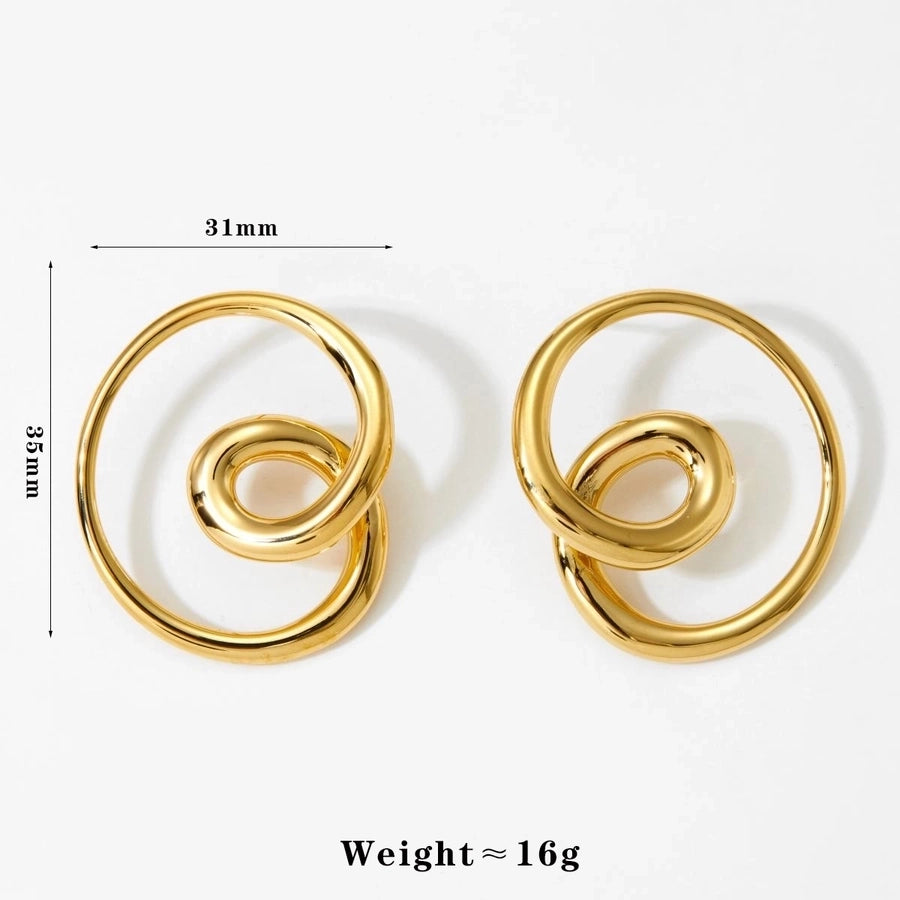 1 Pair Casual Irregular Plating 316 Stainless Steel  16K Gold Plated White Gold Plated Gold Plated Ear Studs