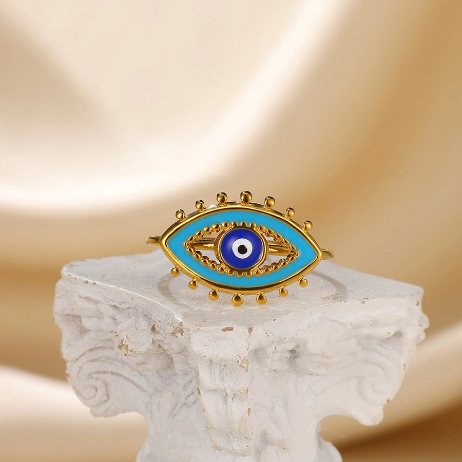 Jewelry Classical Retro Eye 304 Stainless Steel Open Rings