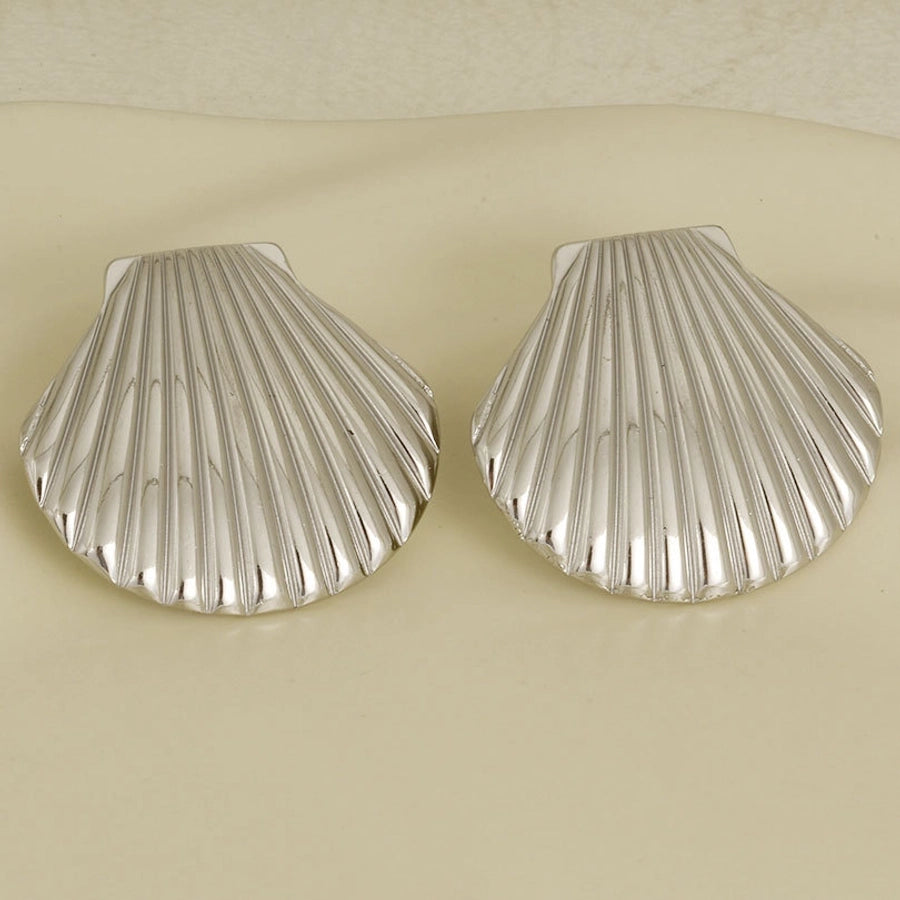 1 Pair Casual Simple Style Streetwear Shell Irregular Plating 304 Stainless Steel Ear Studs