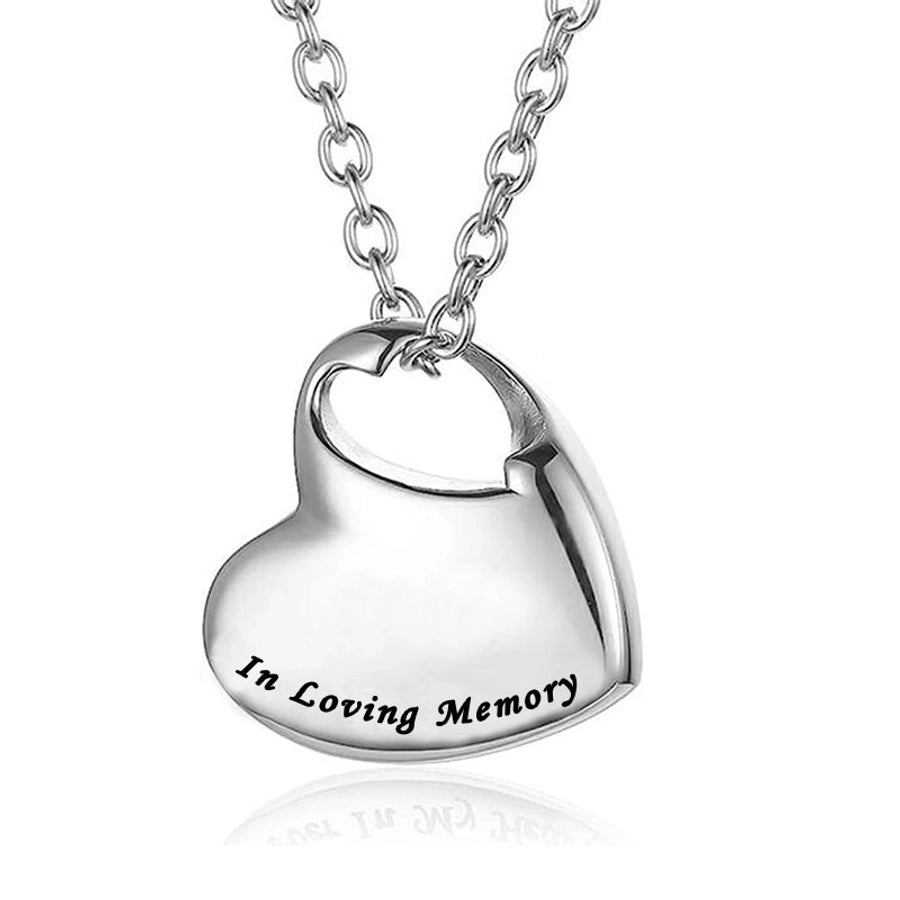 Jewelry Casual Simple Style Letter Heart Shape 316 Stainless Steel  Polishing Pendant Necklace