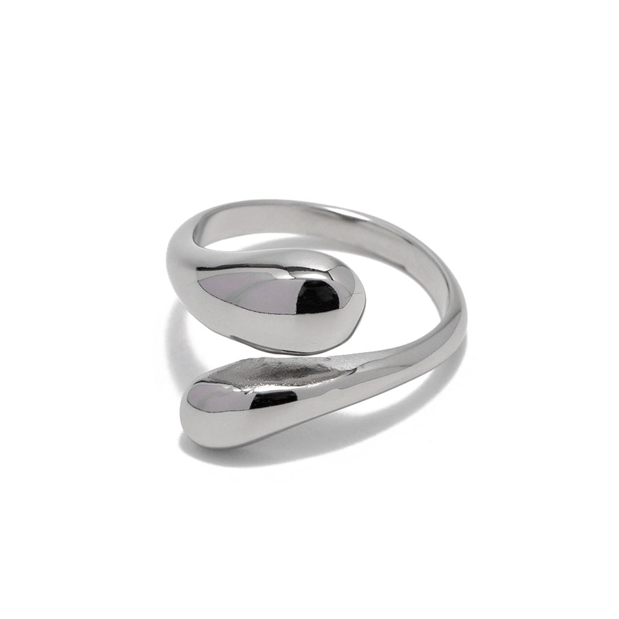 Jewelry INS Style Irregular 316 Stainless Steel  Criss Cross Open Ring