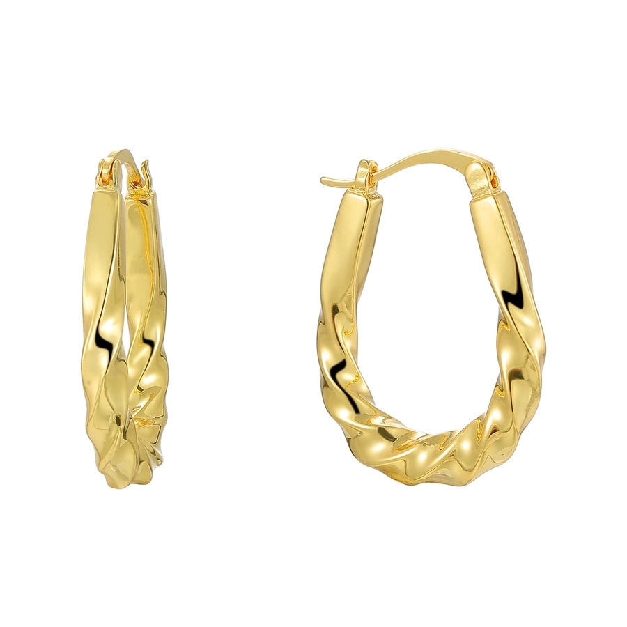 1 Pair Simple Style Classic Style Solid Color Plating Brass 18K Gold Plated Earrings