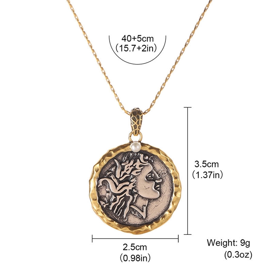 Copper Plating Human Pendant Necklace