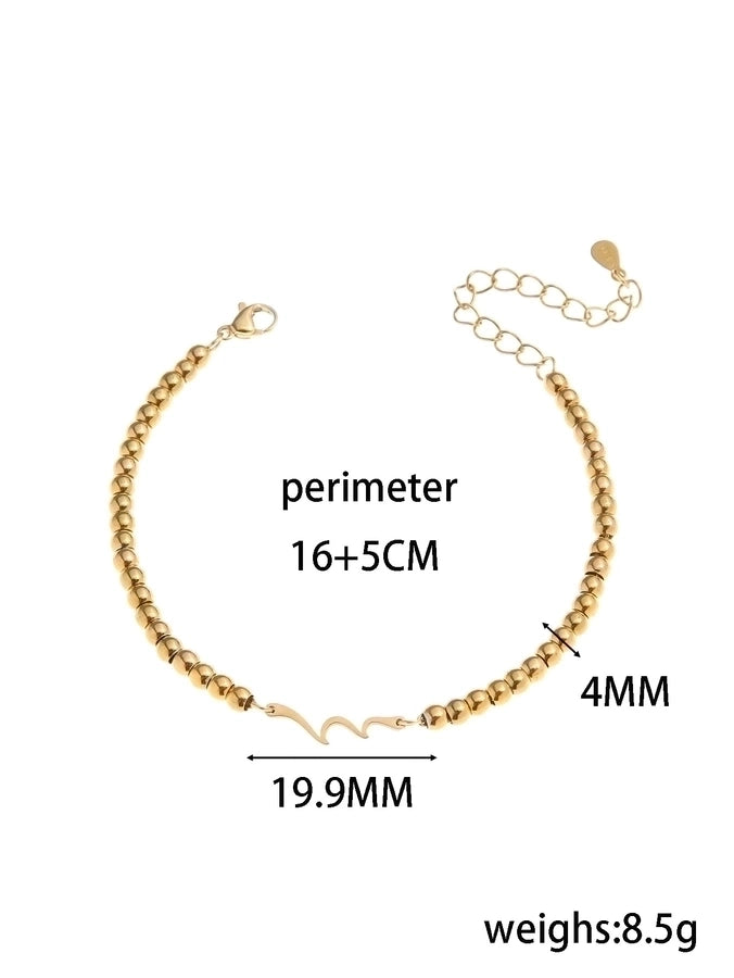 Formal Simple Style Artistic Geometric 304 Stainless Steel 18K Gold Plated Bracelets In Bulk