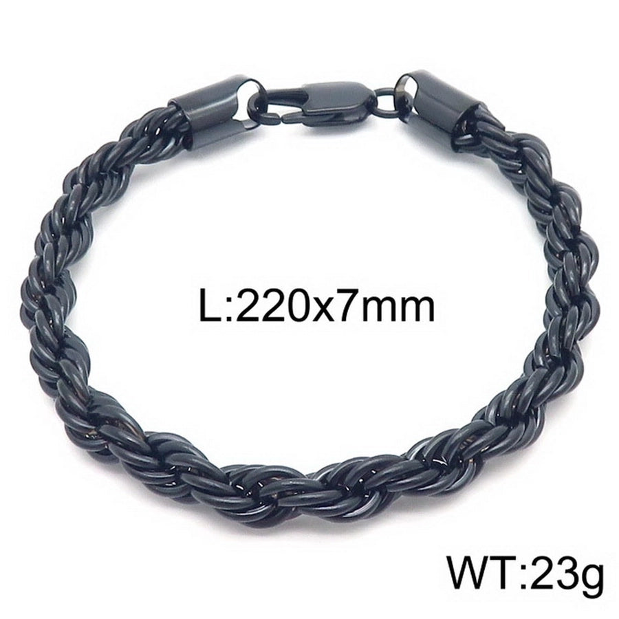 Elegant Simple Style Streetwear Twist 304 Stainless Steel 18K Gold Plated Unisex Bracelets