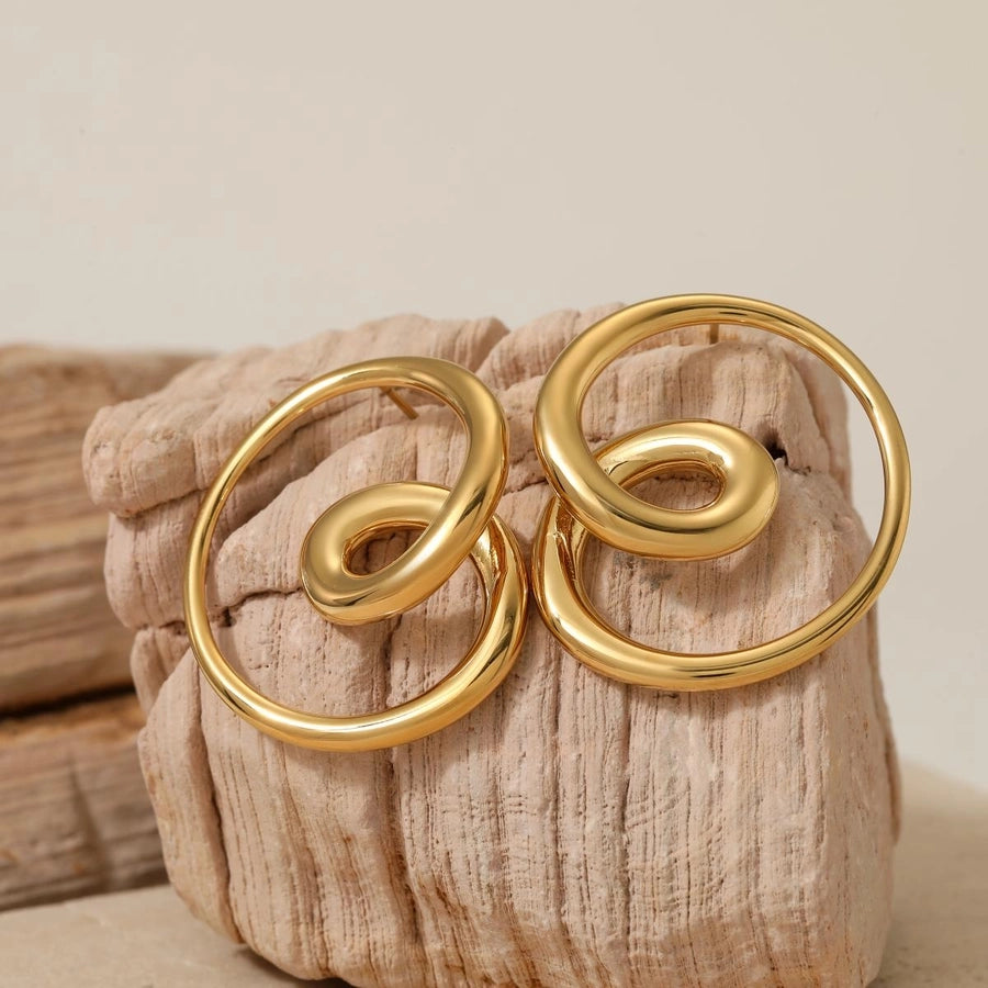 1 Pair Casual Irregular Plating 316 Stainless Steel  16K Gold Plated White Gold Plated Gold Plated Ear Studs