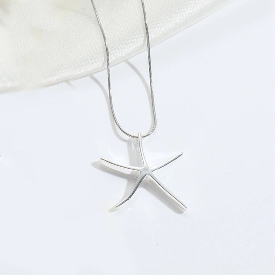 Copper 14K Gold Plated Starfish Pendant Necklace