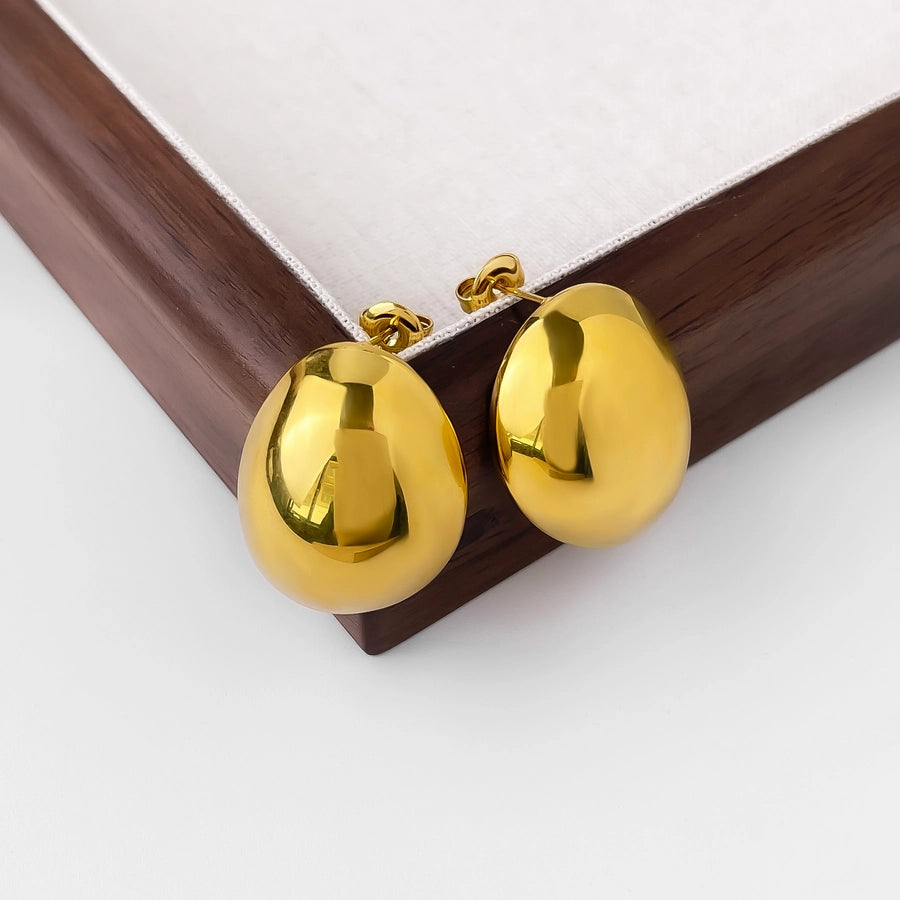 1 Pair Simple Style Geometric 304 Stainless Steel 18K Gold Plated Ear Studs