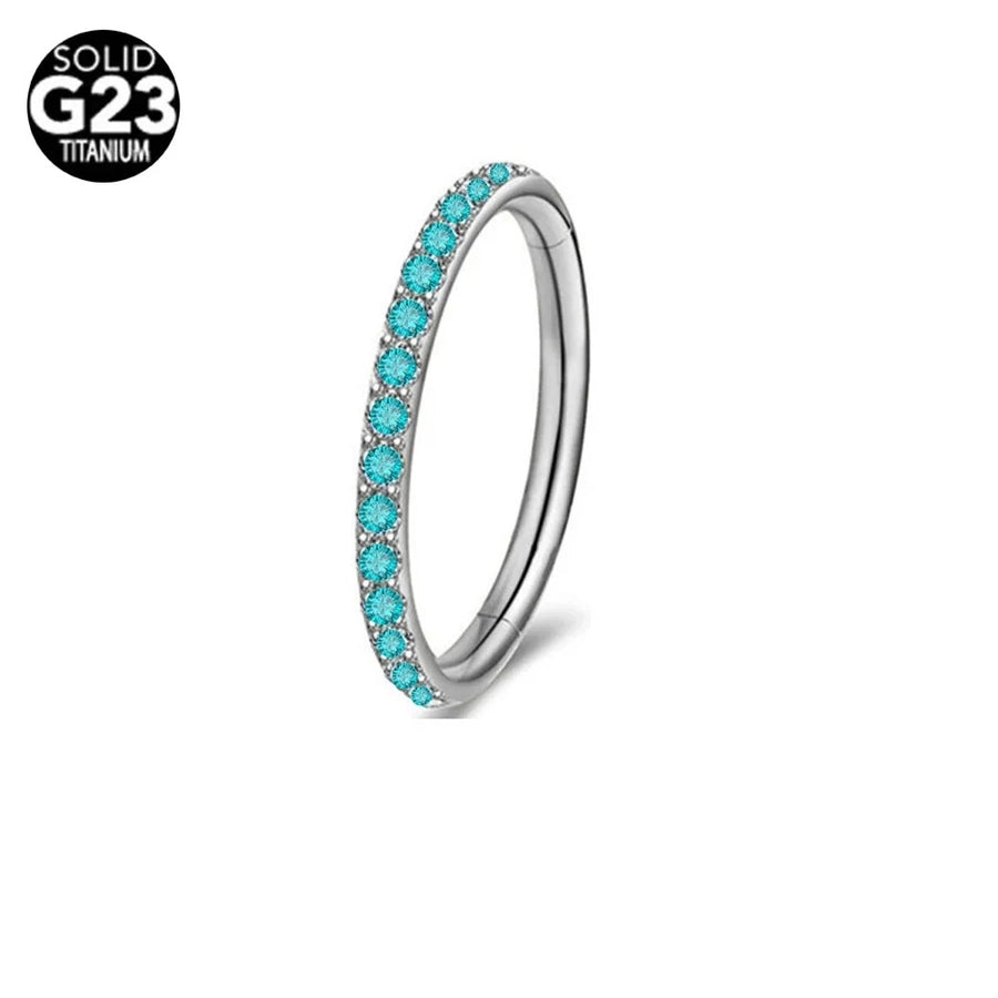 1 Piece Nose Rings & Studs Simple Style Shiny Solid Color G23 Titanium Inlay Zircon Nose Rings & Studs