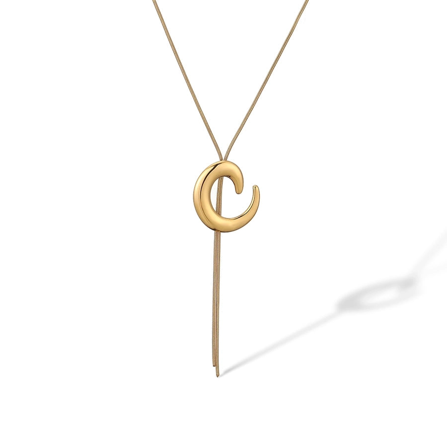 Jewelry Simple Style Commute Geometric 304 Stainless Steel Plating Pendant Necklace - CEJEW