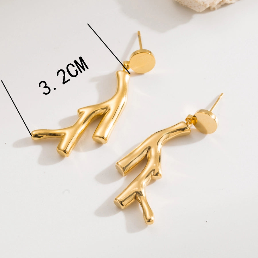 1 Pair Casual Modern Style Simple Style Cross Heart Shape Bow Knot 304 Stainless Steel 18K Gold Plated Ear Studs