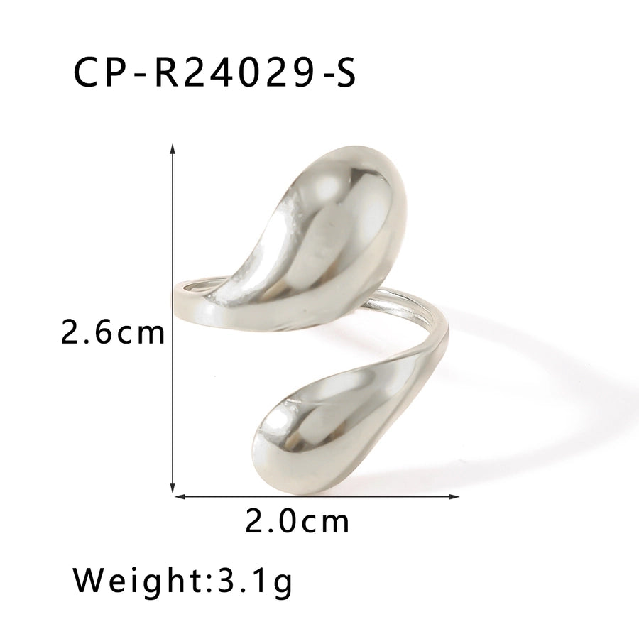 Jewelry Vintage Style Modern Style Simple Style Geometric 304 Stainless Steel 18K Gold Plated Open Rings