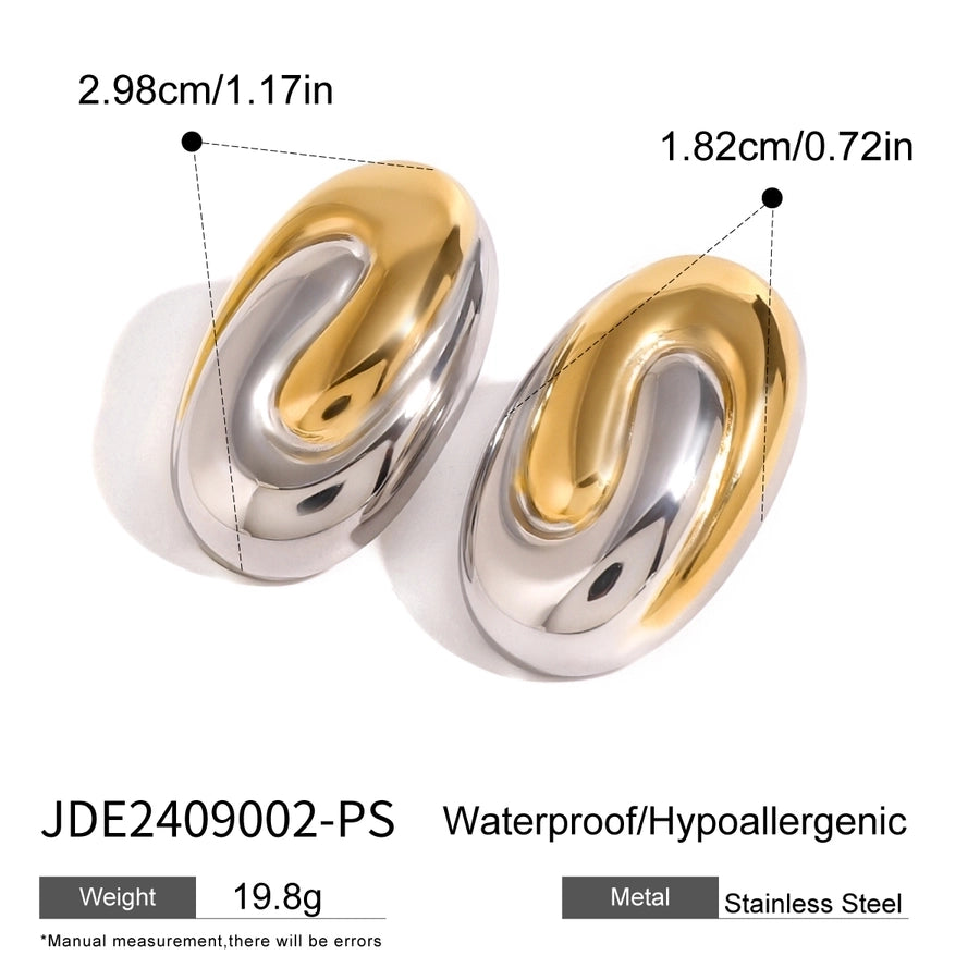 1 Pair Simple Style Classic Style Geometric 304 Stainless Steel Ear Studs