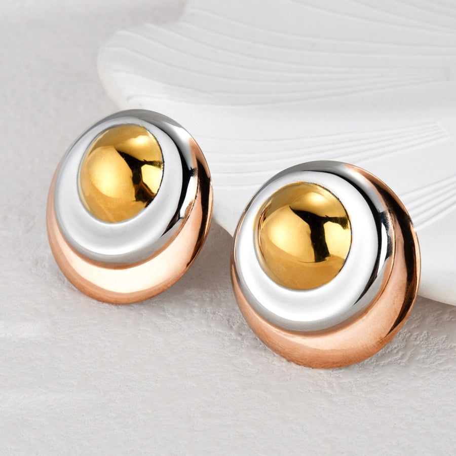 1 Piece Elegant Vintage Style Streetwear Irregular Irregular 304 Stainless Steel 18K Gold Plated Ear Studs - CEJEW