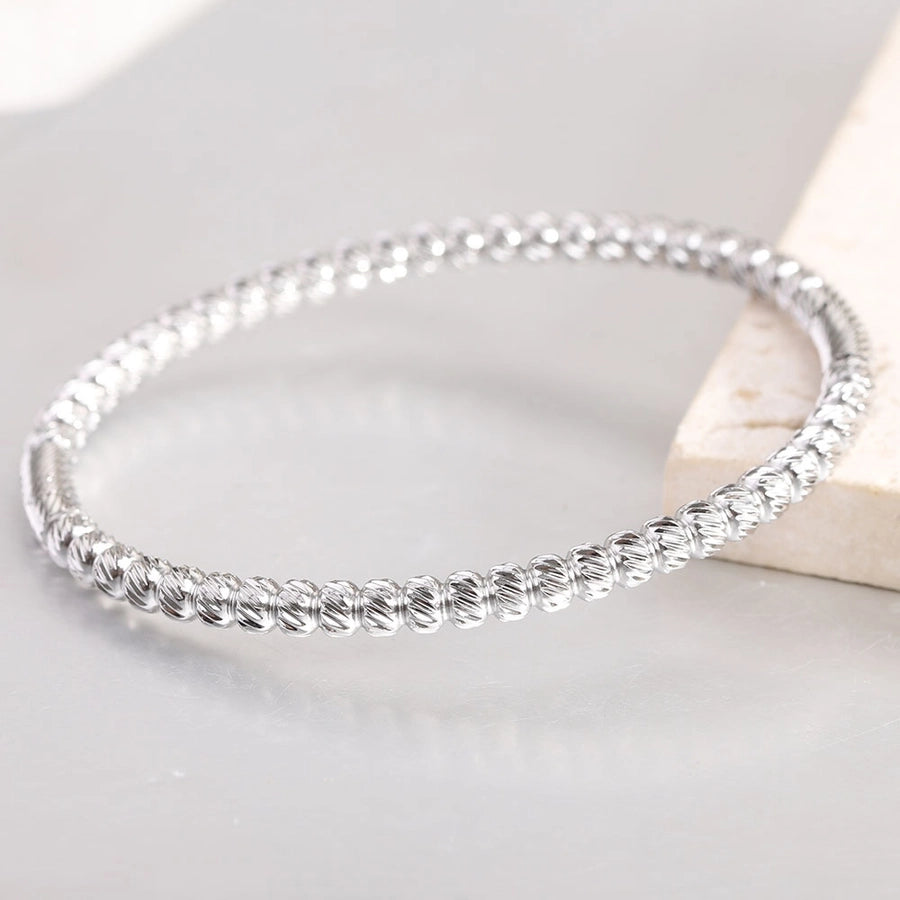 Simple Style Geometric 304 Stainless Steel Bangle In Bulk