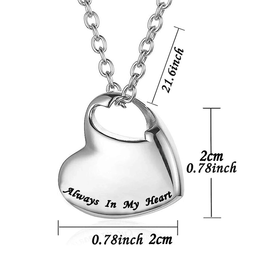 Jewelry Casual Simple Style Letter Heart Shape 316 Stainless Steel  Polishing Pendant Necklace