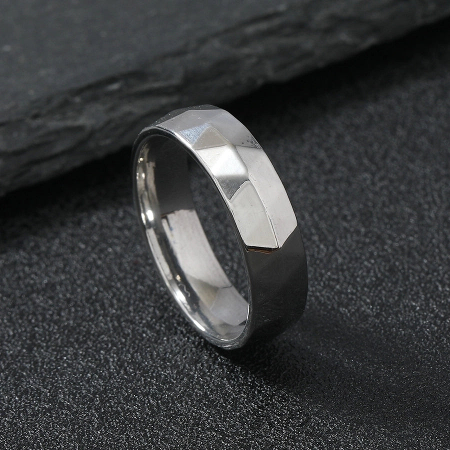 Simple Style Classic Style Solid Color 304 Stainless Steel Plating Gold Plated Men's Rings