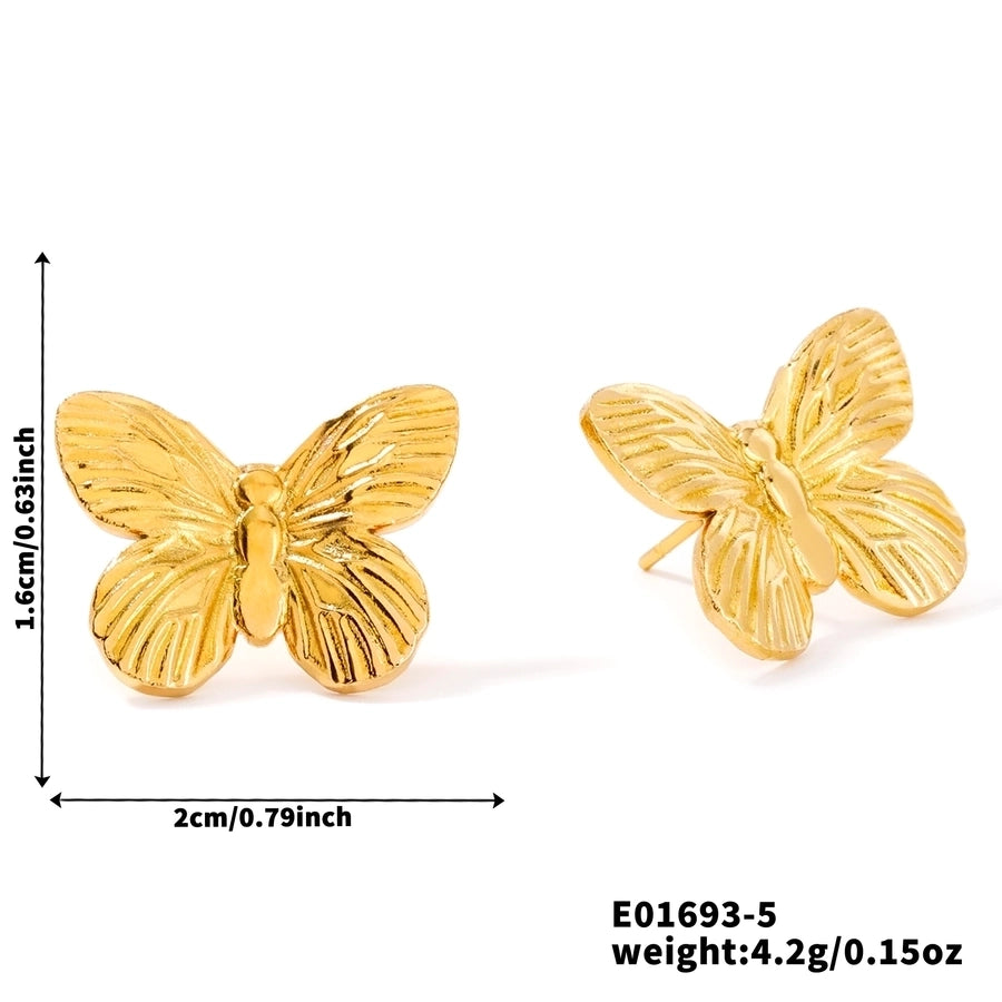 1 Pair Hawaiian Vacation Classic Style Floral Inlay 304 Stainless Steel Plastic K Gold Plated Ear Studs