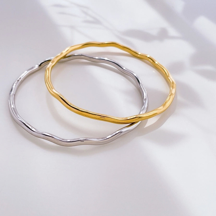 simple style geometric titanium steel plating bangle