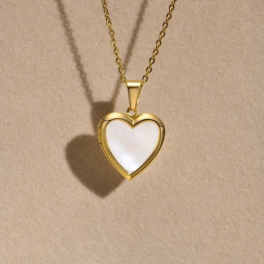 Jewelry Simple Style Heart Shape 201 Stainless Steel Pendant Necklace