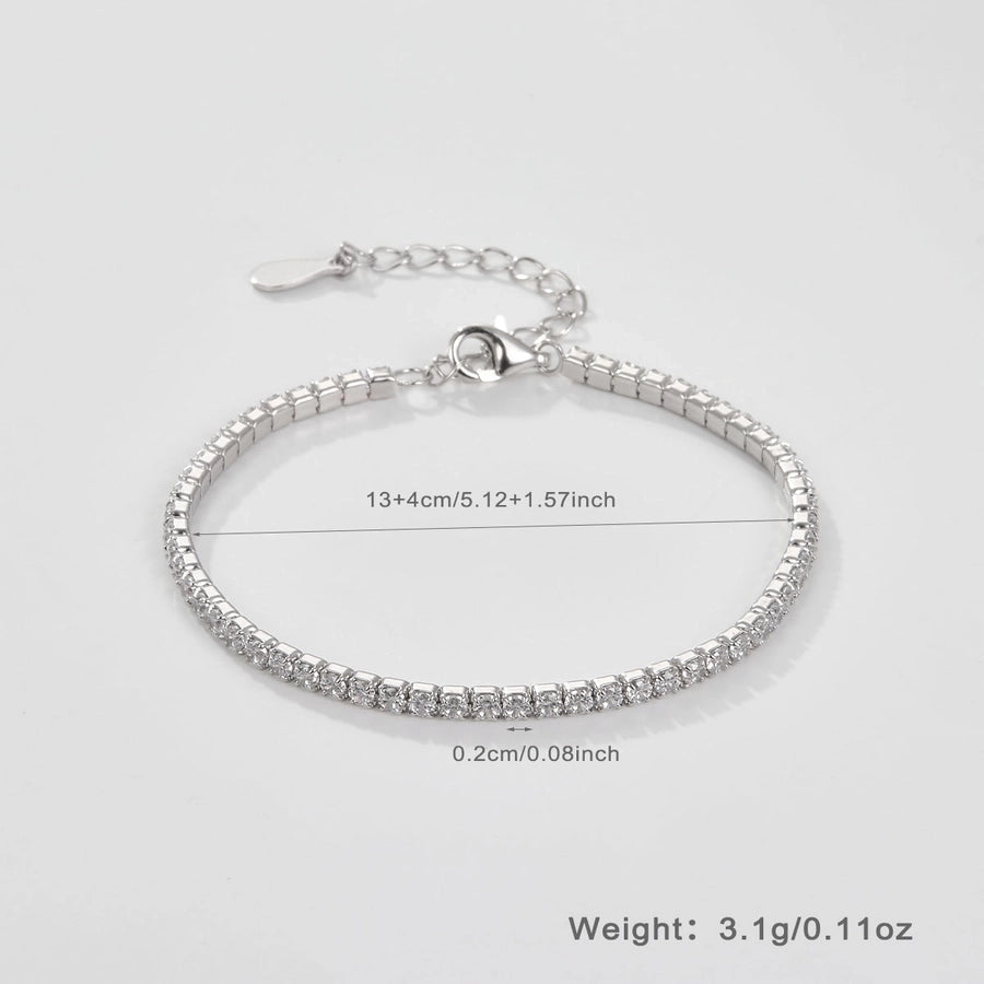 925 Sterling Silver Bracelets Elegant Glam