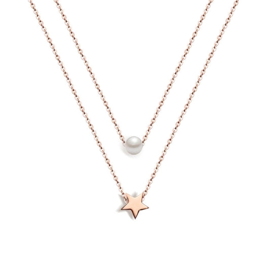 Jewelry Star 304 Stainless Steel 18K Gold Plated Plating Stainless Steel Necklaces