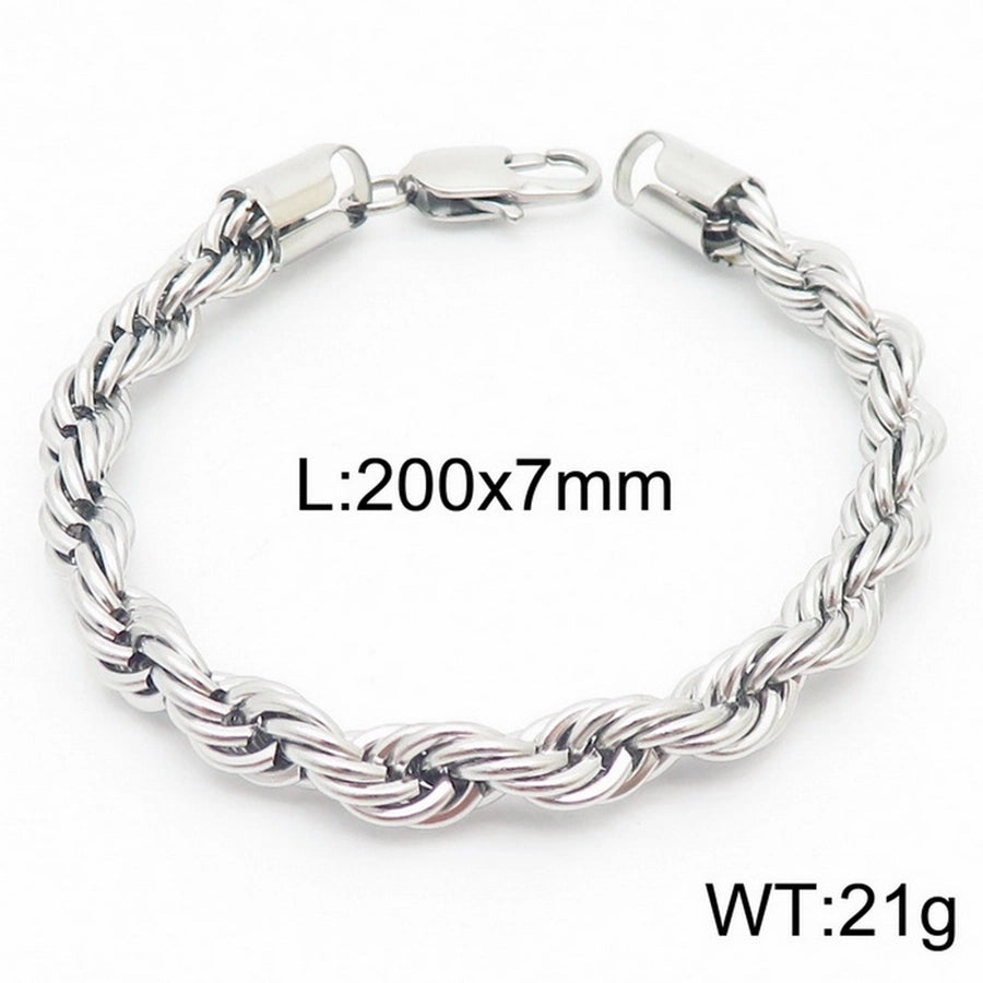 Elegant Simple Style Streetwear Twist 304 Stainless Steel 18K Gold Plated Unisex Bracelets