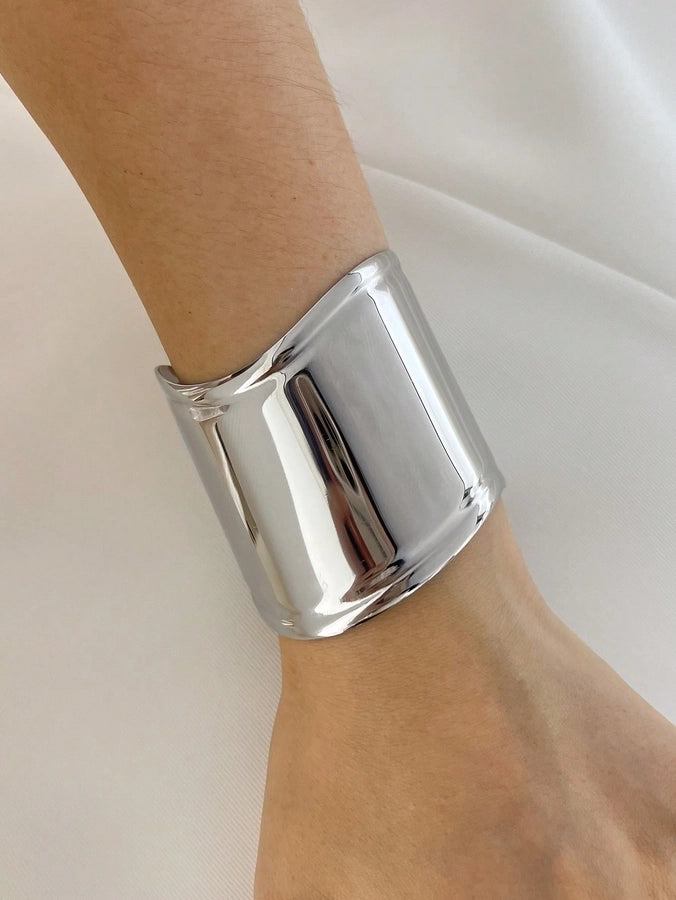 Exaggerated Simple Style Cool Style Square 304 Stainless Steel 18K Gold Plated Bangle In Bulk