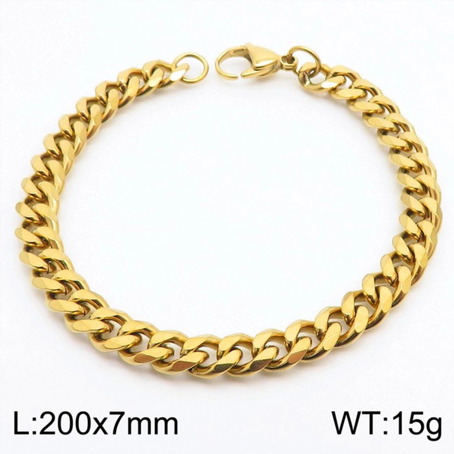 Simple Style Geometric 304 Stainless Steel 18K Gold Plated Unisex Bracelets