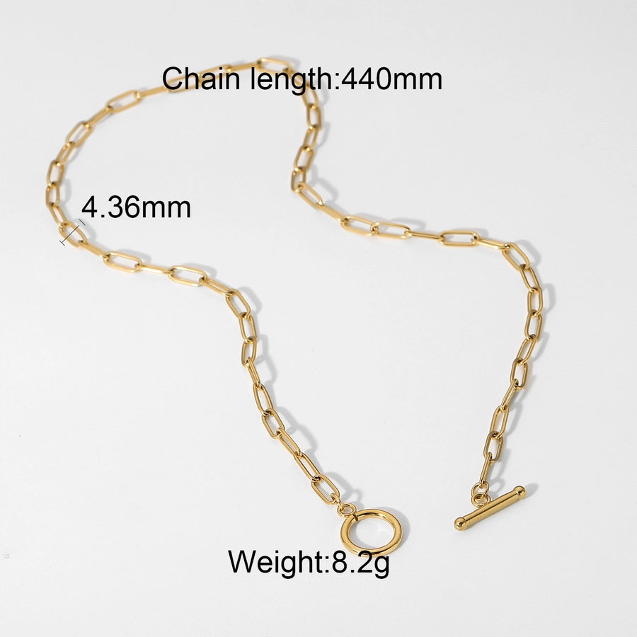 Jewelry Fashion Solid Color Stainless Steel Titanium Steel Plating Necklace