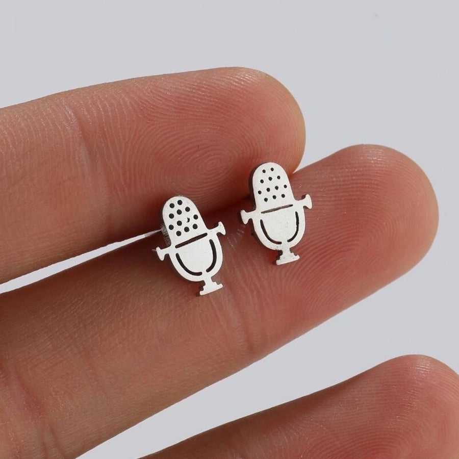 Fashion Geometric Plating 201 Stainless Steel No Inlaid 18K Gold Plated Ear Studs