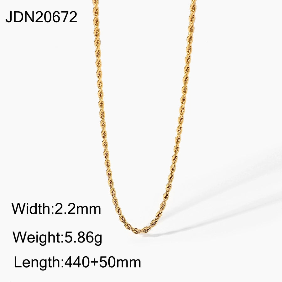 Jewelry Fashion Solid Color Stainless Steel Titanium Steel Plating Necklace