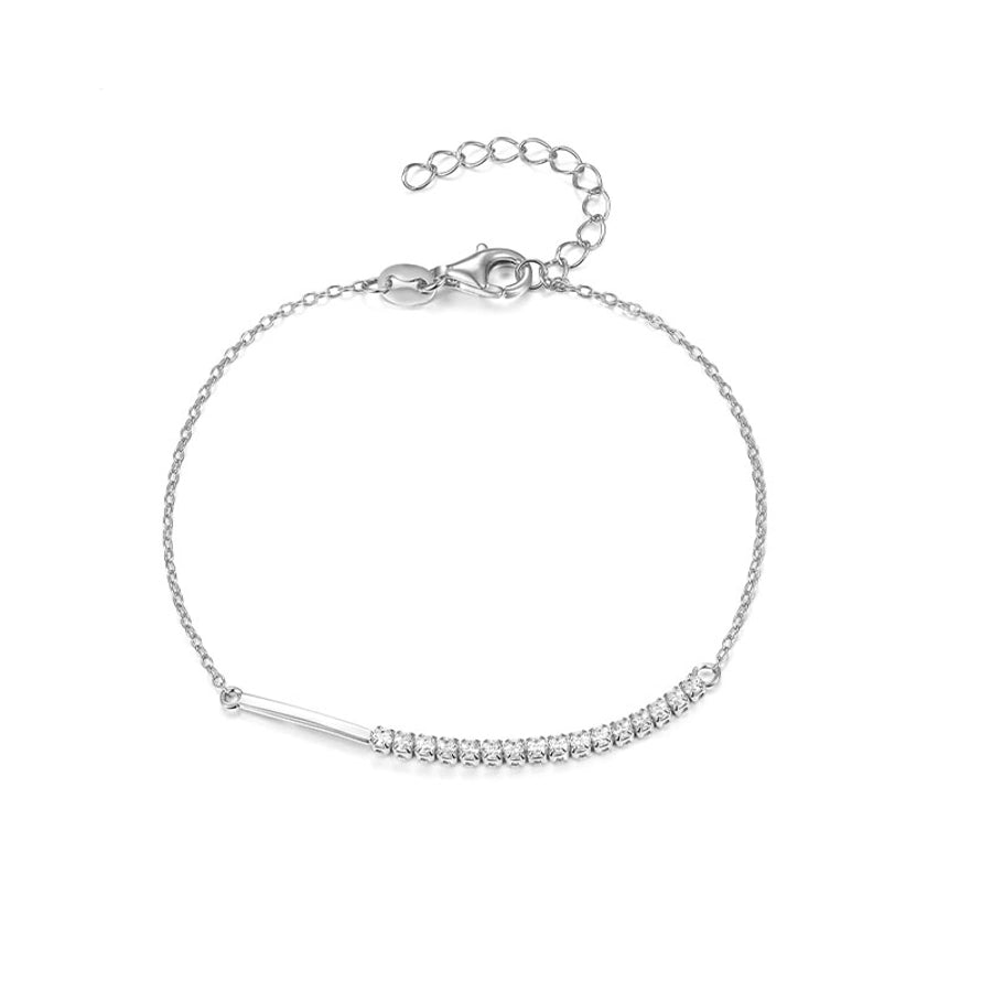 925 Sterling Silver Bracelets Glam Simple Style