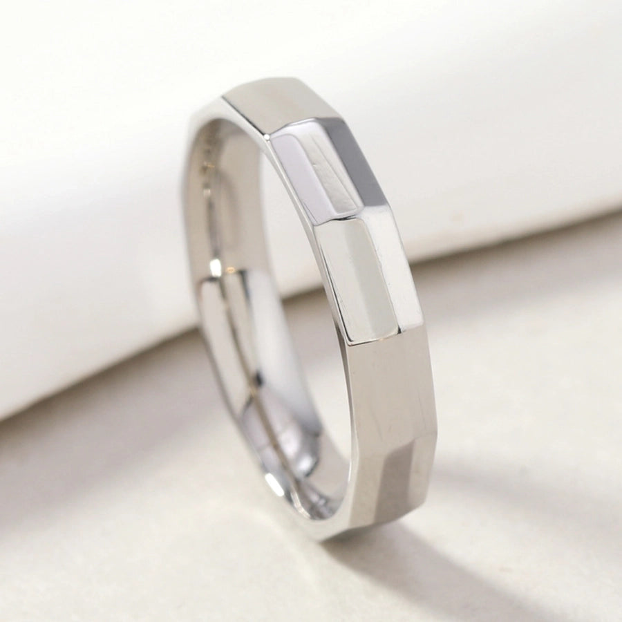 Jewelry Simple Style Geometric Solid Color Titanium Steel Rings